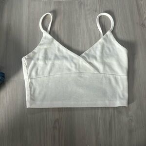 shein white xs casual crop top